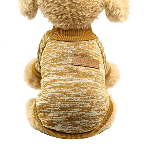 GFFGA Zweibeiniger Warmer Hündchenkampf Teddy Wolle Katzenpullover Haustierkleidung-KH, S, USA von GFFGA