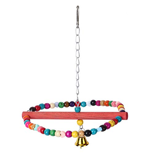 Pet Colorful Ring Round Swing Stand Pole Spielzeug Beißen mit Haken für Vogel Papagei Einfach zu bedienen von GFRGFH