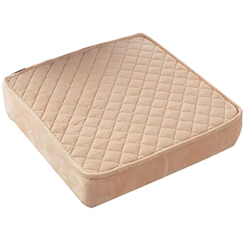 GGoty Stuhlkissen, extra dick, 8 cm, bequem, quadratisch, stützendes Sitzkissen für Büro, Auto, Sofa, Sessel (40 x 40 x 8 cm, Beige) von GGoty