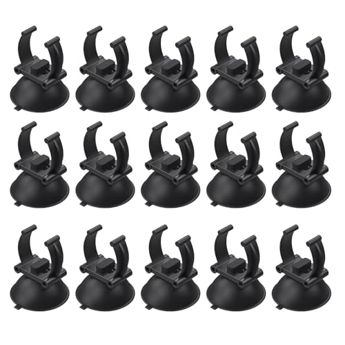 GHEART Aquarium Heater Suction Cups,Générique Aquarium Suction Cup,Aquarium Tube Light Suction Cup Brackets,Heating Suction Cup Clips Holder for Air Line Oxygen Hose Pump Suction Cups 15PC von GHEART