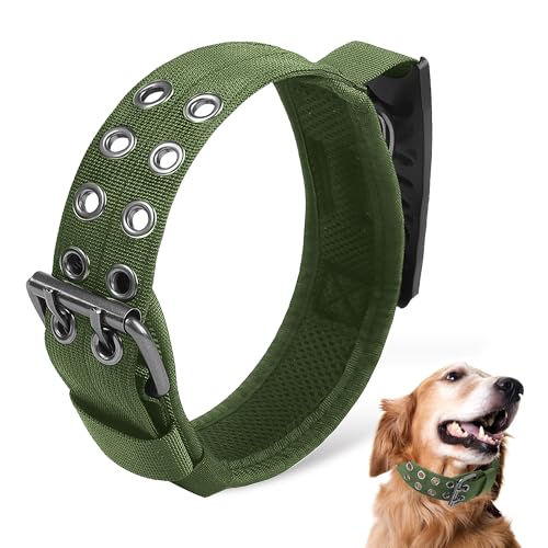 GHOBROFY Strapazierfähiges, verstellbares Hundehalsband, 3,8 cm, Grün von GHOBROFY