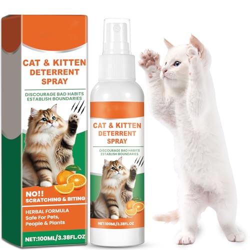 Katzenschreck Spray, Natürliche Inhaltsstoffe Katzenspray Abschreckung für Katzen und Kätzchen, Sichere Katzenschreck Innen, Katzenurinierschreck für Möbelschutz, Effektive Katzenkratzabschreckung von GIANAC