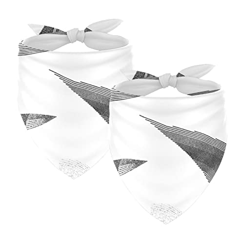 2Pcs Hunde Bandanas Hochzeit Foto Requisite Lätzchen Haustier Zubehör Haustier Schal Katzen Bandana für Hunde Welpen,Abstrakter gestreifter Vogel von GIAPB