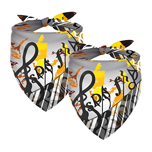 2Pcs Hunde Bandanas Hochzeit Foto Requisite Lätzchen Haustier Zubehör Haustier Schal Katzen Bandana für Hunde Welpen,Noten zur Herbstmelodie von GIAPB