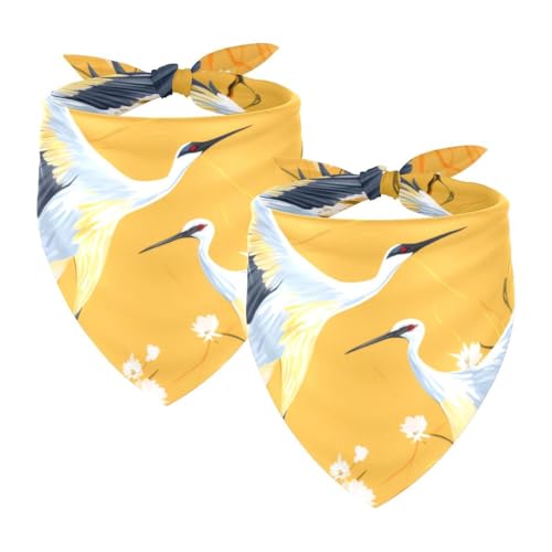 2Pcs Hunde Bandanas Hochzeit Foto Requisite Lätzchen Haustier Zubehör Haustier Schal Katzen Bandana für Hunde Welpen,Vogel und Blumenkranich von GIAPB