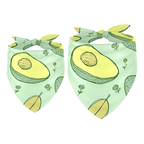 2Pcs Hundehalstücher Taschentücher Schals Lätzchen Kopftücher Schals Zubehör für Hunde Katzen Haustierliebhaber,Avocadofrucht von GIAPB