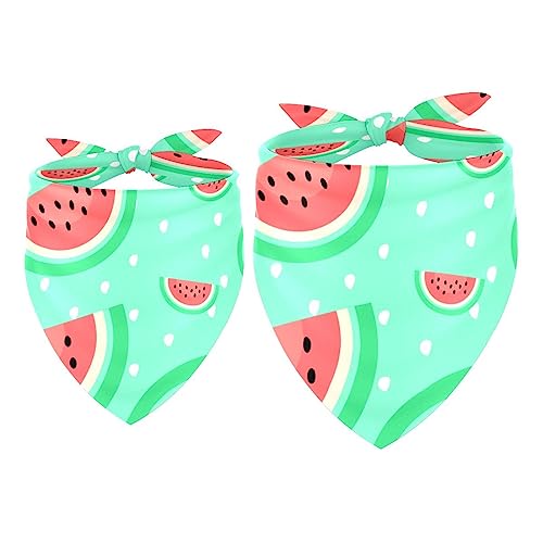 2Pcs Hundehalstücher Taschentücher Schals Lätzchen Kopftücher Schals Zubehör für Hunde Katzen Haustierliebhaber,Frucht Wassermelonen Tupfen von GIAPB