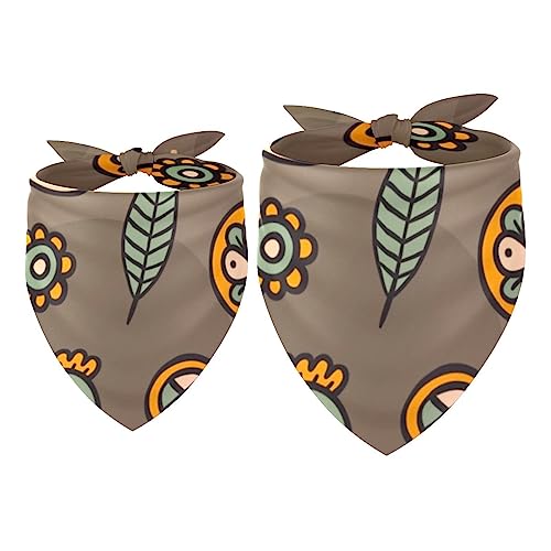 2Pcs Hundehalstücher Taschentücher Schals Lätzchen Kopftücher Schals Zubehör für Hunde Katzen Haustierliebhaber,Vogel Blumen Universum von GIAPB