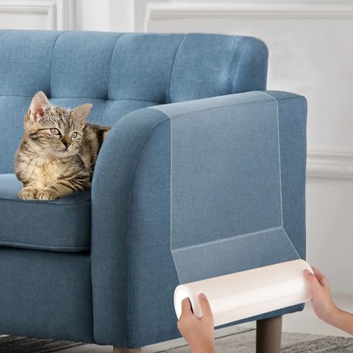 GIAPINST (30cm x 1m) Kratzschutz Sofa Katze, Katzen Anti Kratz Tape, Kratzfolie Katzen Selbstklebend Transparent, Kratzmatte für Möbel Couch Sofa Wand Tür Schutz von GIAPINST