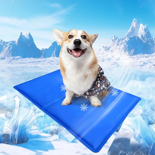 GIAPINST Kühlmatte für Hund, 65×50cm Haustier Kühlmatte Dog Cooling Gel Mat Haustier Eismatte Selbstkühlende Hundematte Sommer Kühlkissen von GIAPINST