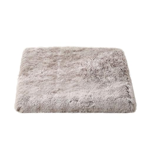 GIBZ Flauschig Hundematte, Warme Haustier Nest, Hundebett mit Wasserfest Memory Foam, Waschbares Kunstfell Plüsch Katzennest, Tie Dye Braun, 120x75x10cm von GIBZ