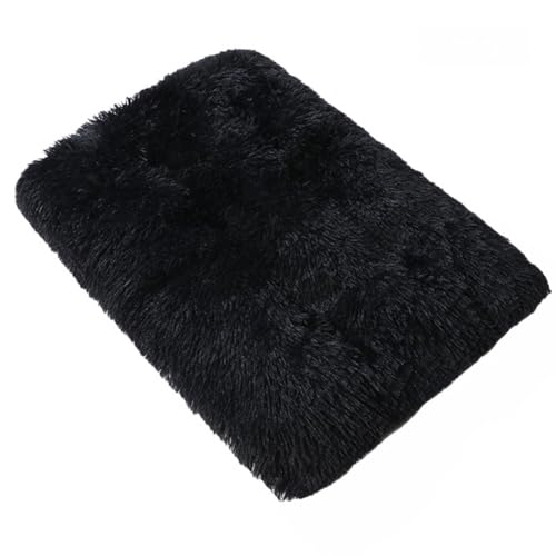 GIBZ Hundebetten Rechteckig Große Flauschig Winter Warm Katzenbett rutschfest Haustierbett für Klein Mittelgroß Waschbar Schwarz 45x30cm von GIBZ