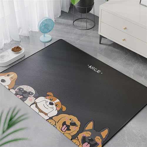 GIBZ Hundematte Nicht Klebrigen Haaren Waschbare und Saugfähige Hundebett Gemusterte rutschfeste Katzen Matte, 45x60cm von GIBZ