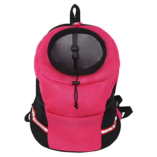 GIBZ Hunderucksack Katzenrucksack Atmungsaktive UmhäNgetasche Mit Kordelzug Aus Mesh Reflektierende Bequeme Reisetasche Für Haustiere Lila S von GIBZ