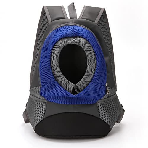 GIBZ Katzen Hunderucksack Hunde Rucksack für Kleine Hunde Atmungsaktive und Verstellbar Transporttasche Haustier Rucksack Hund Wanderabenteue Tragetasche für Reisen Blau L von GIBZ