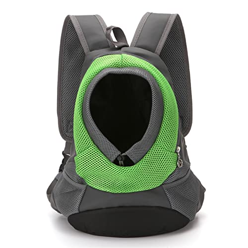 GIBZ Katzen Hunderucksack Hunde Rucksack für Kleine Hunde Atmungsaktive und Verstellbar Transporttasche Haustier Rucksack Hund Wanderabenteue Tragetasche für Reisen Grün M von GIBZ