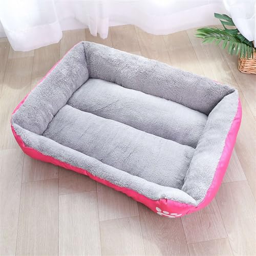 GIBZ Kurzflor Schlafbett für Hunde, Waschbar Orthopädisch Nest, Warm Katzenbett, Langlebige Haustiercouch mit Memory Foam, Rosa, M(70x55x16cm) von GIBZ