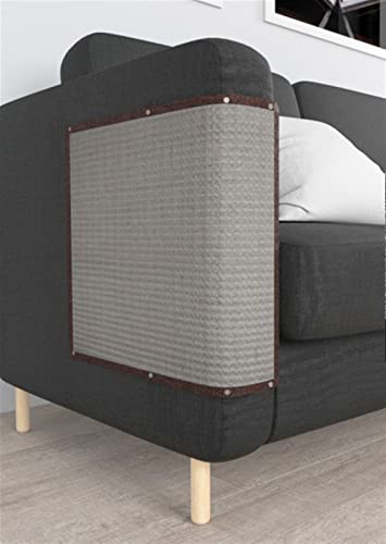 GIBZ Sisal Katze Kratzmatte für Katzen Sofaschutz Natürliche Kratzschutz für die Fußecke des Betts im Innenbereich, Schwarz, 50×40cm von GIBZ