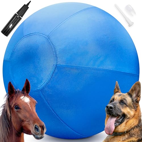 GILYX Großer Herding Ball für Hunde, 63,5 cm, unzerstörbarer Hundehüttenball für australischen Schäferhund, Rinderhunde, Border Collie, Pferd, Training, Herding Hundespielzeug, Marineblau von GILYX