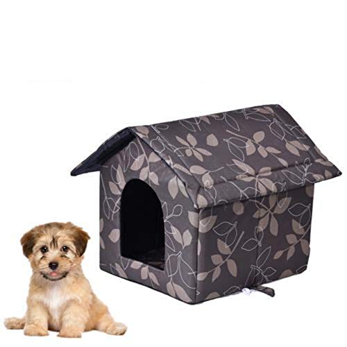 GIMOCOOL Haustier Haus Katzenhaus Hundehütte Katzenbett Hundebett Mit weichem Futter Faltbares Wetterfest Katzenhaus Tierheim Für Haustiere S/M/L von GIMOCOOL