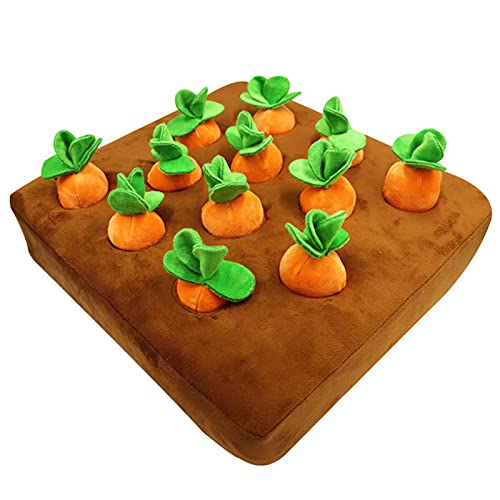 GIMOCOOL Plüsch Karotte Hund, Intelligenzspielzeug Für Hund, Karotten Schnüffelmatte Plüschtier, Snuffle Mat Dog Schnüffelmatte Hund, Carrot Plush Dog Plush Toy, Hunde Plüschtier Ernte Spielzeug von GIMOCOOL