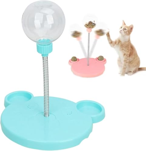 Leaking Treats Ball Pet Feeder Spielzeug, Katzen-Leckerli-Spender Ball, Hundeleckerli-Spender Spielzeug, Interaktives Katzen-Futterspender Spielzeug, Pet Slow Feeder Spielzeug Ball, Futterspender für von GINGER TECH