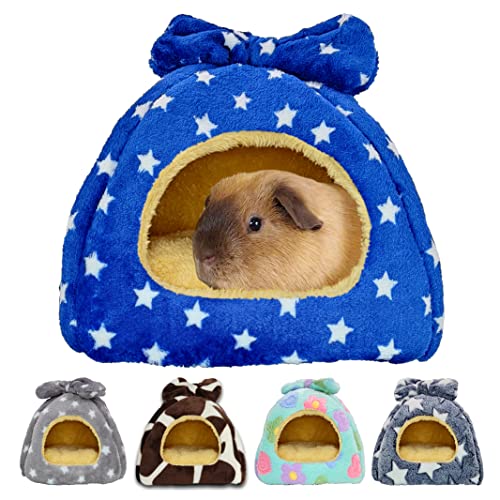 Meerschweinchenbett, Meerschweinchen-Versteck Haus Zubehör warmes Bett für Kleintiere, Hamster, Chinchillas, Zwerghasen, Igel. M, Marineblau von GINIDEAR