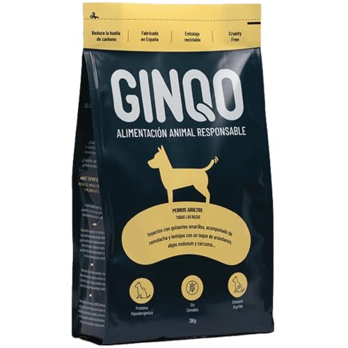 GINQO Trockenfutter für Hunde getreidefrei - Hundefutter aus Insekten (12 kg) von GINQO