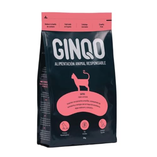 Ginqo Hypoallergenes natürliches Katzenfutter - Insektenproteinfutter (2 kg) von GINQO
