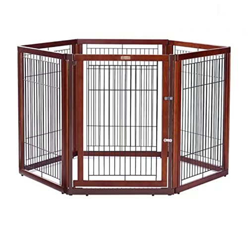 Gated Pet Freistehendes Hundegitter, Hunde-Laufstall aus Holz, faltbar, Haustier-Sicherheitszaun für Türen, Treppen und Küche (B) von GIPFSRIIGR0EEGG