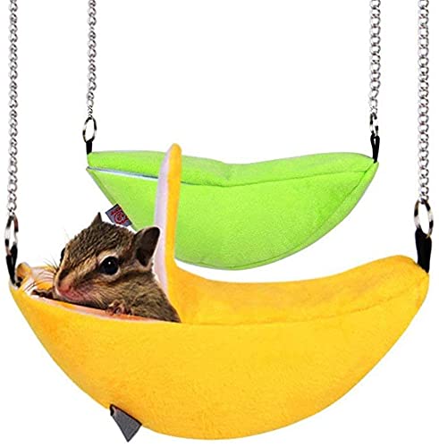 GIVBRO Hamster Baumwolle Hängematte Winter Warm Bett Spielzeug Haustier Ratten Hamster Bett Kleintier Käfig 2 Stück von GIVBRO