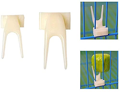 GIVBRO Vogelfutterspender für Papageien, Obstgabel, Kunststoff, Zubehör für Kleintier-Futterspender, 2 Stück, 2 Größen von GIVBRO