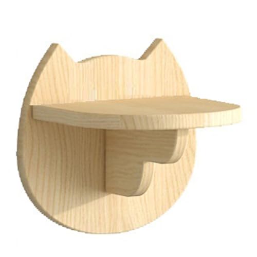 GIWFBQTR Kletterplattform für Katzenhängematten, Wandplattform, Kleines Klettergerüst für Katzen Aus Massivholz A von GIWFBQTR