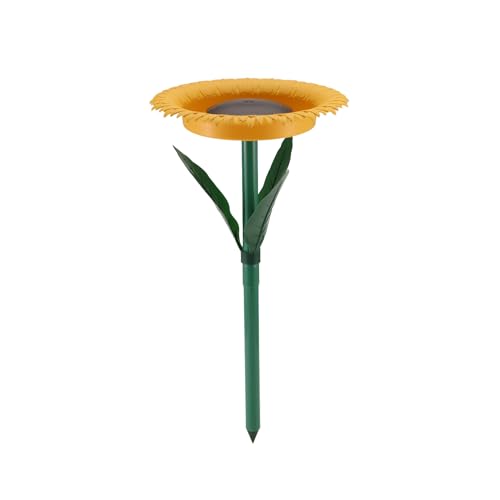 GIWFBQTR Sonnenblumen-Vogelfutterspender zum Aufstellen, Vogelbad für Draußen, Futternapf, Gartendeko, Gartenpfahl, Geschenke für Wildvogelbeobachter von GIWFBQTR