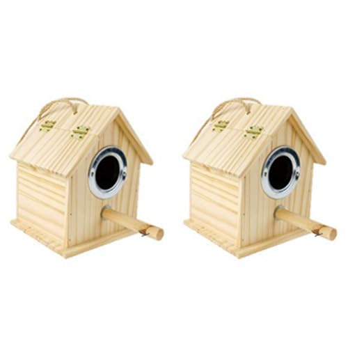 GIWFBQTR Vogelhaus für Papageien, Umweltschutz, Vogelnest, Schlüpfen, Warmes Nest, Schönes Handgefertigtes Hängendes Vogelhaus L von GIWFBQTR