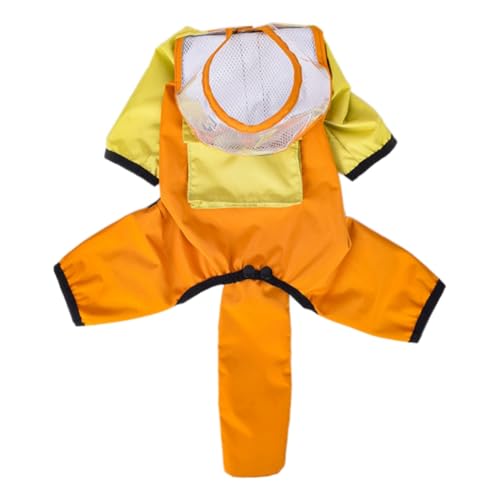 GIWFBQTR Wasserdichter Hunderegenmantel mit Transparentem Kapuzenoverall, Haustierbekleidung für Hunde und Katzen, Strapazierfähige Wetterfeste Jacke XL von GIWFBQTR