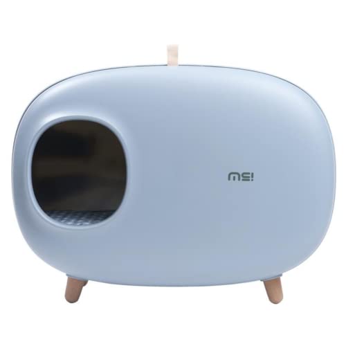 MakeSure Katzentoilette mit Schublade - Blau - 60 x 38 x 45 cm - Design von GIZMO