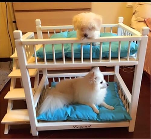 GJVBGA Etagenbett für kleine, mittelgroße und große Hunde, abnehmbares, doppellagiges Haustierbett mit Treppe (Größe: XL, Farbe: H) von GJVBGA