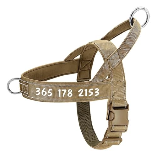 Individuell Graviertes, Langlebiges Nylon-Hundegeschirr, Personalisiertes Hundegeschirr, Militärisches Taktisches Hundegeschirr, Kein Ziehen, Reflektierendes Haustier-Trainingsgeschirr, West von GKRB