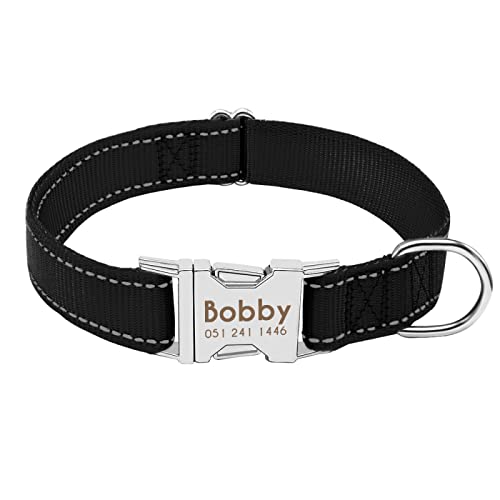 Robustes Personalisiertes Hundehalsband Aus Nylon Für Den Außenbereich, Reflektierendes Hundehalsband, Individuelles Hundehalsband Mit Anti-Verlust-Tag, DIY, Verstellbares Hundehalsband, Chi von GKRB