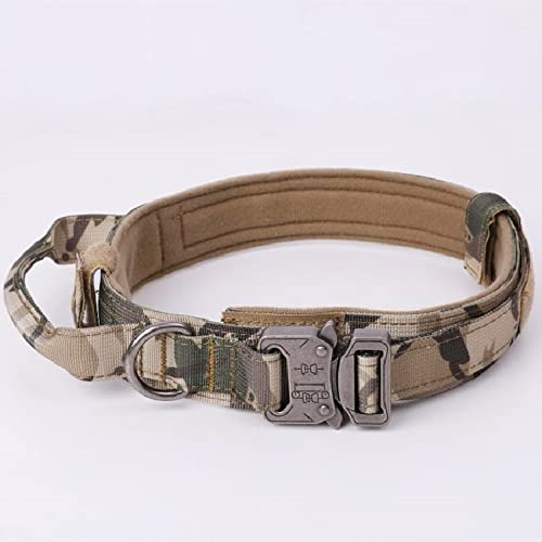 Strapazierfähiges Militärisches Taktisches Hundehalsband Aus Nylon, Militärisch, Strapazierfähig, Mittelgroßes Hundehalsband, Für Den Außenbereich, Deutscher Schäferhund, Französische Bulldo von GKRB