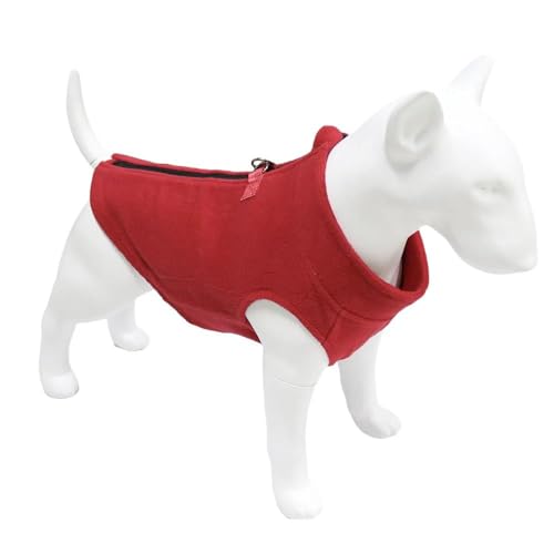 Winter Warme Fleece-Hundejacke, Kleidung, Weiche Und Bequeme Haustierjacke, Französische Bulldogge, Chihuahua, Mops-Jacke, Winddichte Outdoor-Haustierjacke, Weste,D,L von GKRB