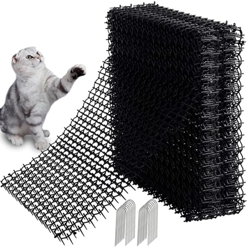 GKYZBB Katzen-Abschreckmatte, 10-teiliges Set, 41,9 x 33 cm, Katzen-Abschreckungspad, Hunde- und Katzen-Spike-Matte, kratzfeste Matte für Garten, kratzfeste Matte mit von GKYZBB