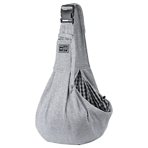 GLAITC Tragetücher Hunde Blue/Grey Kleine Hunde Katze Sling Pet Tragetuch Single Schulter Pet Bag mit Verstellbarer Gepolsterter Schultergurt für Haustiere Hunde Katze Tragetasche von GLAITC