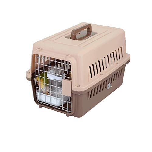 Atmungsaktiver Vogelkäfig Für Den Außenbereich, Spezielle Transportbox Für Vögel, Tragbarer Reisevogelflugkäfig 1,5 Kg, Braun/BlauBrown von GLETSF