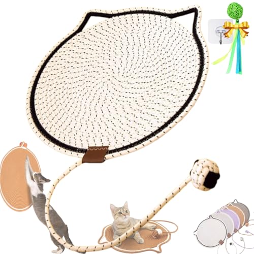 Celery Pets Dual Scratching Pad, Scratching Pads for Indoor Cats,Round Cat Scratcher,Cat Scratcher Mat,Hand-Woven Without Debris Natural Sisal Scratching Mat with Cotton Rope for Cat (45CM,E) von GLIART