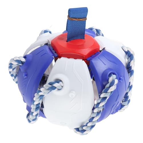 GLOGLOW Haustier Flying Saucer Ball, Interaktiver Flying Disc Ball für Hunde 360 ​​° Smart Automatic Wiederaufladbares Hund Spielzeug Im Freien Hundeflugzeug Im Freien Hundespiele (Blue) von GLOGLOW