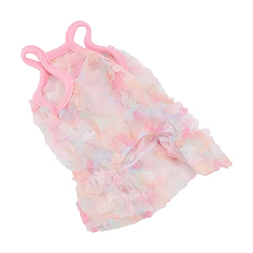 GLOGLOW Haustier-Strapskleid, Hundekleid, Bedruckte ärmellose Kleidung, Welpenweste, Sommerprinzessin, Kleider für kleine, mittelgroße Hunde, Katzenkostüm S von GLOGLOW