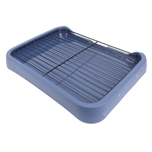 GLOGLOW Hundetoilette für den Innenbereich, 18,11 X 13,78 X 1,97 Zoll, Blaues Hundetrainingstablett, Netz-Toilettendesign, Toilettentrainingstabletthalter, Einfache Reinigung, von GLOGLOW