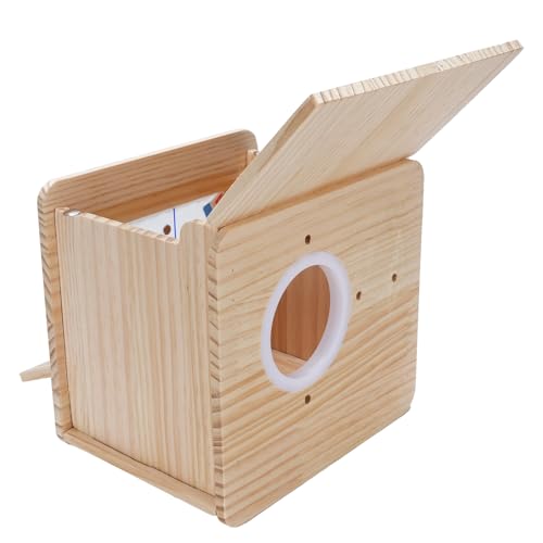 GLOGLOW SALAKEET Nesting Box, Isolierter Papageienzüchterhaus Paarungsbox Holz Vogel Nistkiste mit Barsch für Finch Lovebirds Cockatiel Brudgie Conure Papagei von GLOGLOW